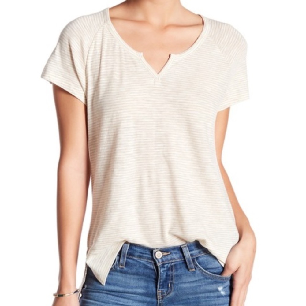 Madewell - Highsmith Striped Split Neck Tee XS